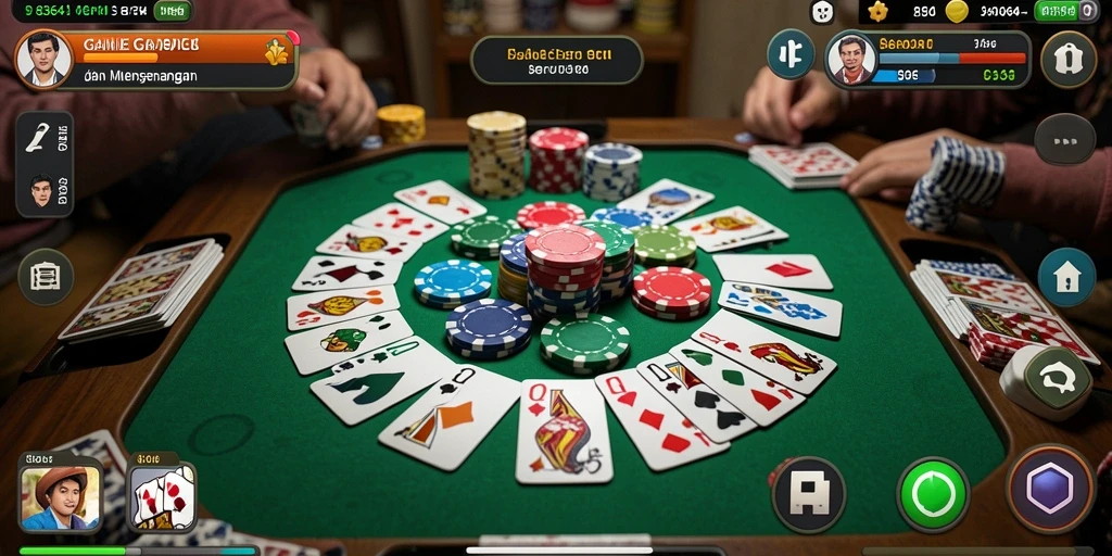 Tampilan gameplay seru dalam permainan Gaple 8364.