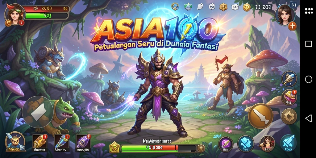 Tampilan gameplay <strong>ASIA100</strong> menunjukkan karakter menjelajahi hutan penuh misteri.