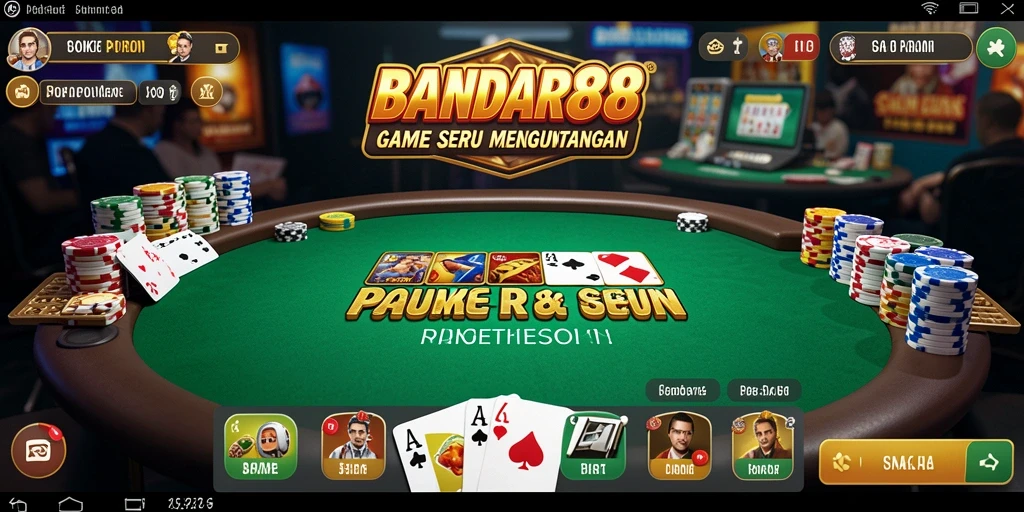 Tampilan menarik saat bermain poker di BANDAR88.
