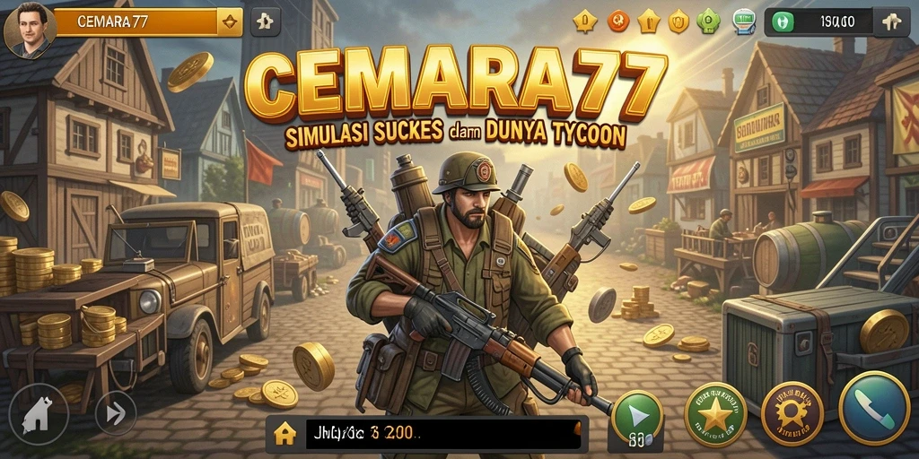 Tangkapan layar menunjukkan gameplay menarik CEMARA77 dalam membangun bisnis.