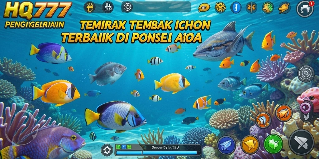 Screenshot gameplay Tembak Ikan HQ777 yang menampilkan aksi seru.