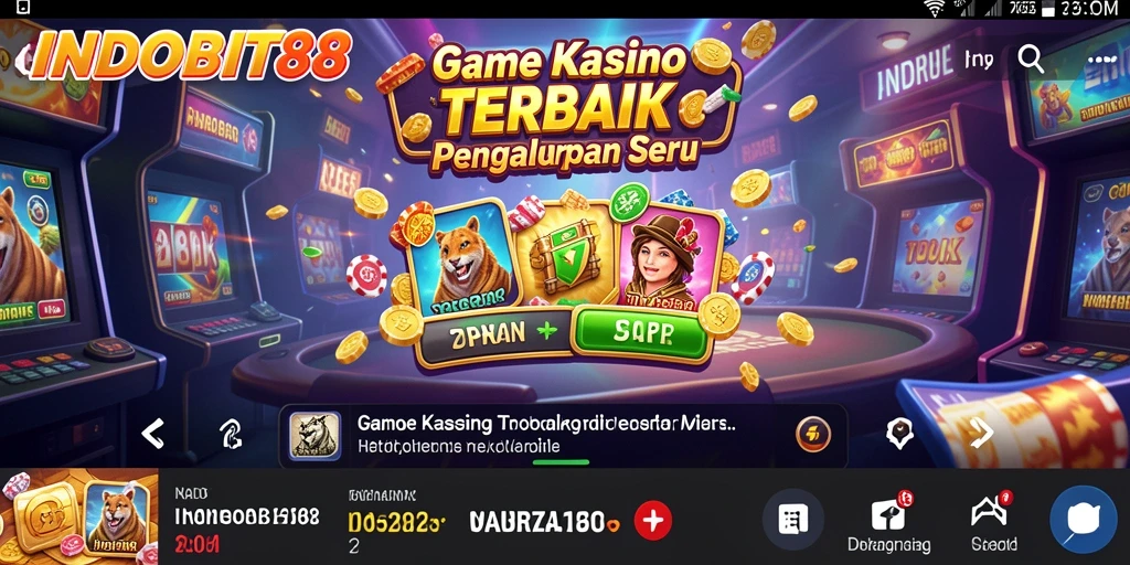 Screenshot INDOBIT88 menunjukkan gameplay kasino yang mendebarkan dengan grafis menawan.