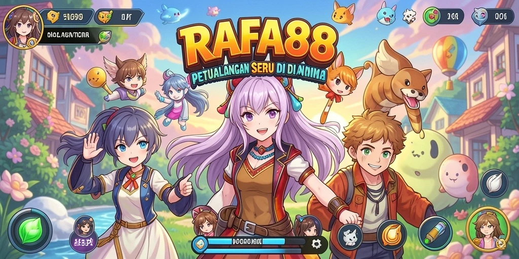 Screenshot gameplay RAFA88 menampilkan karakter Anime dalam pertempuran epik.