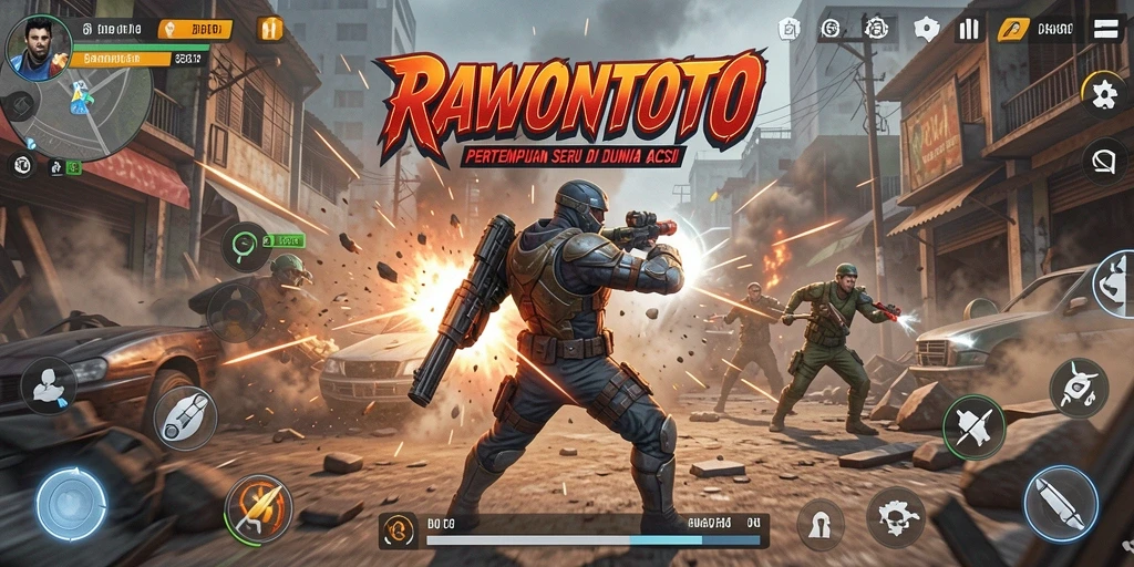 Tampilan gameplay seru dari RAWONTOTO yang penuh aksi.