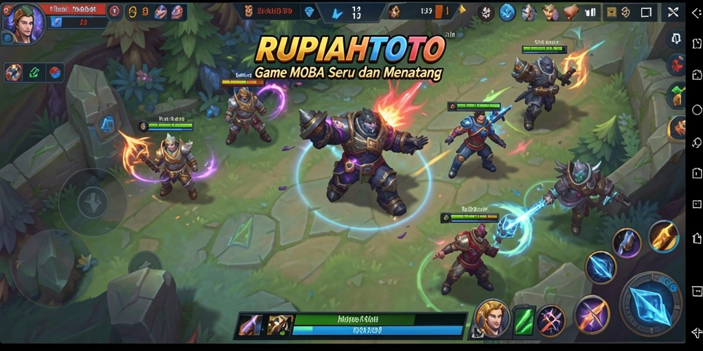 Screenshot gameplay RUPIAHTOTO dengan aksi seru di arena pertempuran.