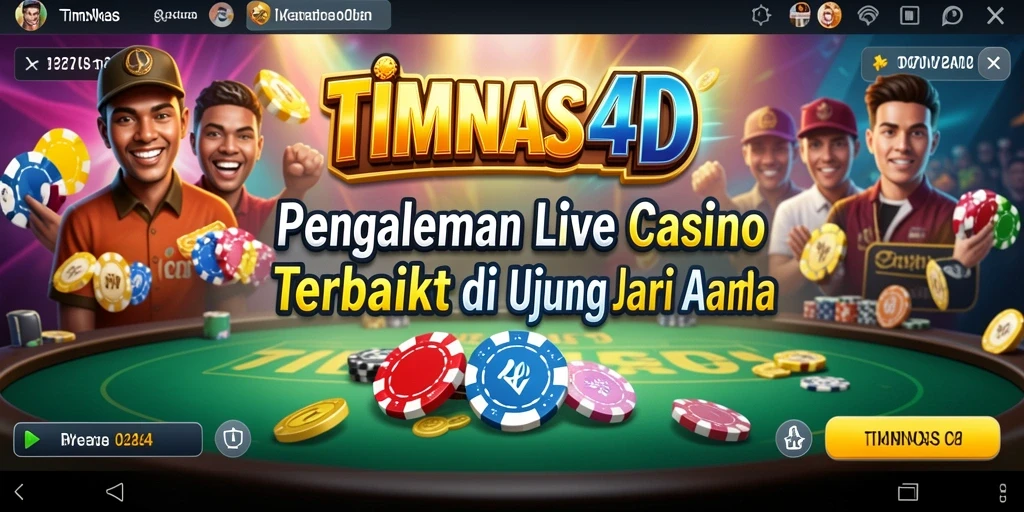 Tampilan gameplay menarik dari TIMNAS4D pada saat permainan Live Casino.