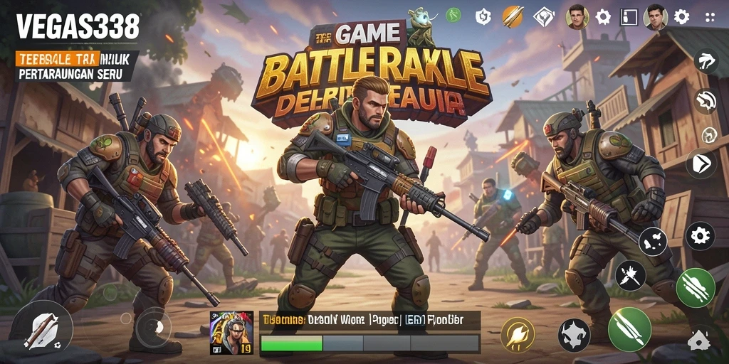 Screenshot gameplay VEGAS338 menampilkan aksi seru dalam pertarungan Battle Royale.